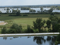 Hochwasser 2013, Elbe und Hafeneinfahrt